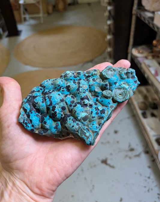 Malachite and Chrysocolla with Hematite from DRC