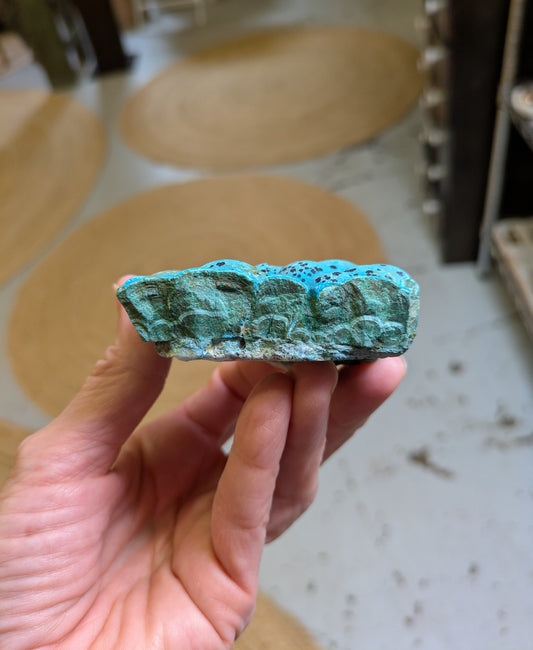 Malachite and Chrysocolla with Hematite from DRC