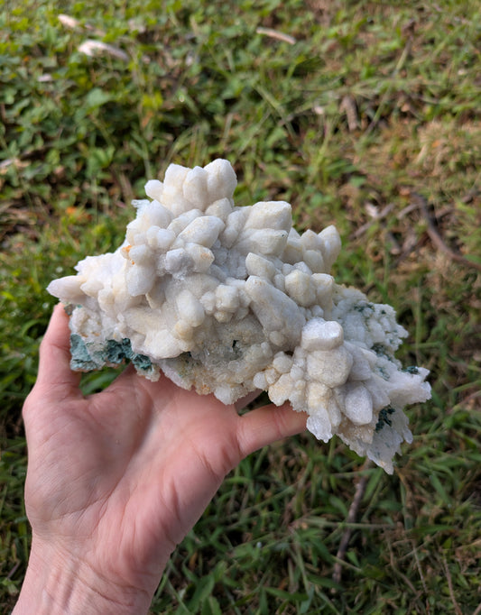Amethyst Flower Quartz and Calcite from Rio Grande do Sul, Brazil