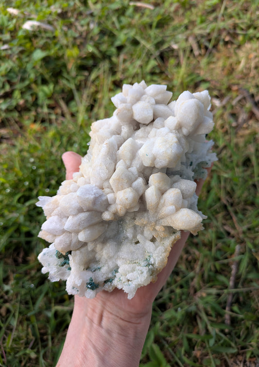 Amethyst Flower Quartz and Calcite from Rio Grande do Sul, Brazil