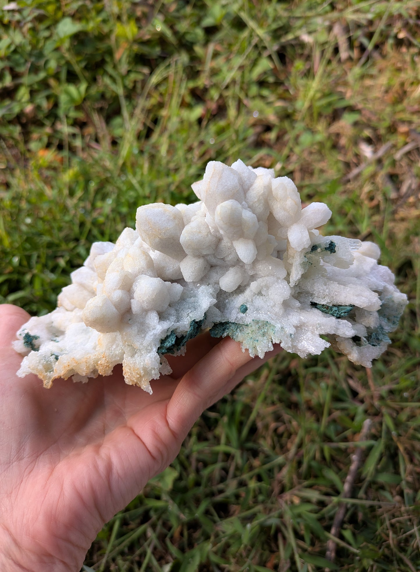 Amethyst Flower Quartz and Calcite from Rio Grande do Sul, Brazil