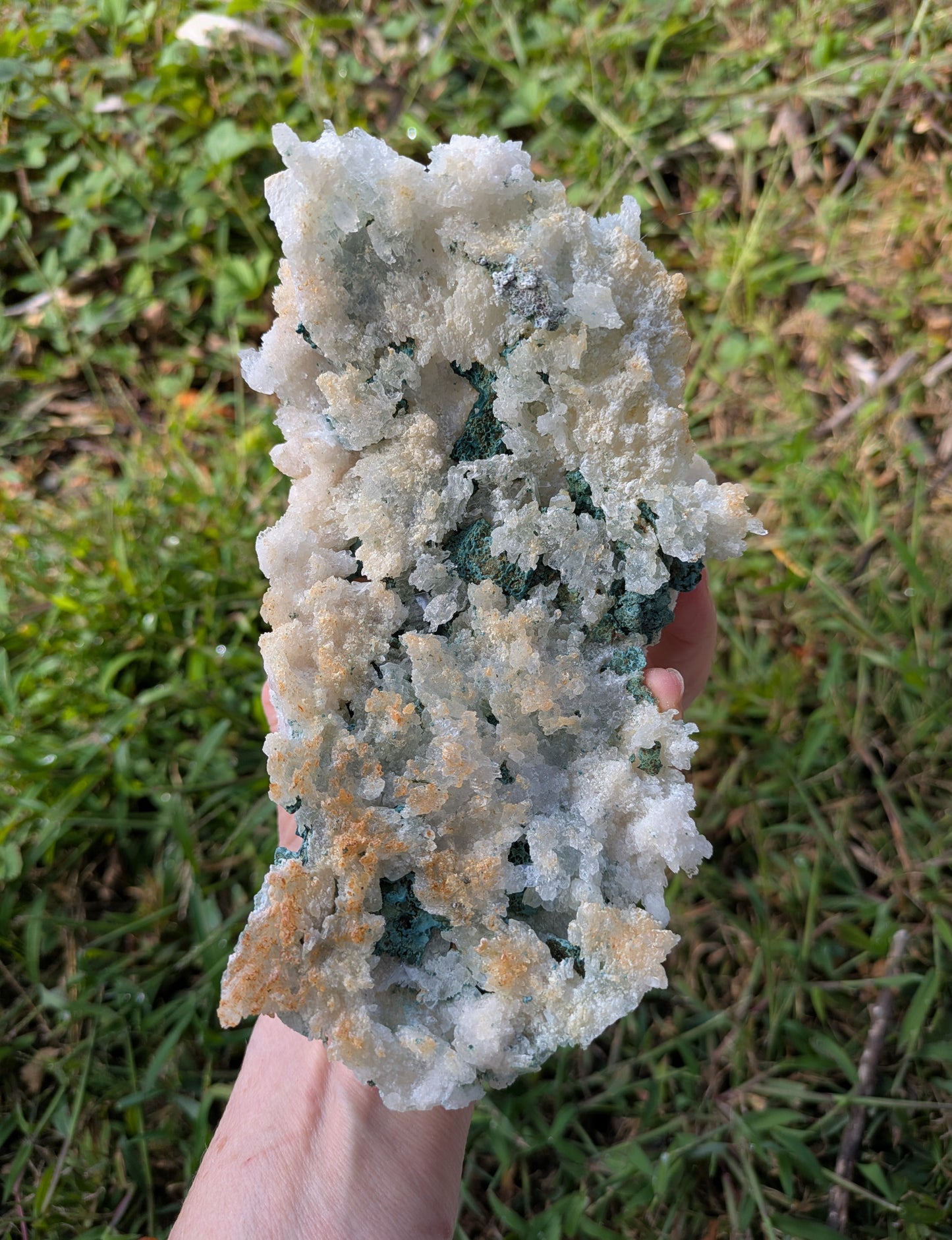 Amethyst Flower Quartz and Calcite from Rio Grande do Sul, Brazil