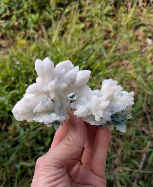 Amethyst Flower Quartz and Calcite from Rio Grande do Sul, Brazil