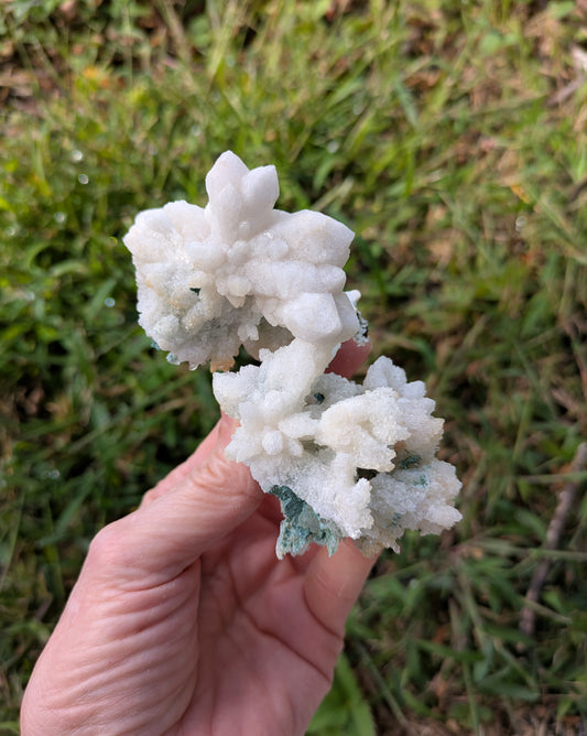Amethyst Flower Quartz and Calcite from Rio Grande do Sul, Brazil