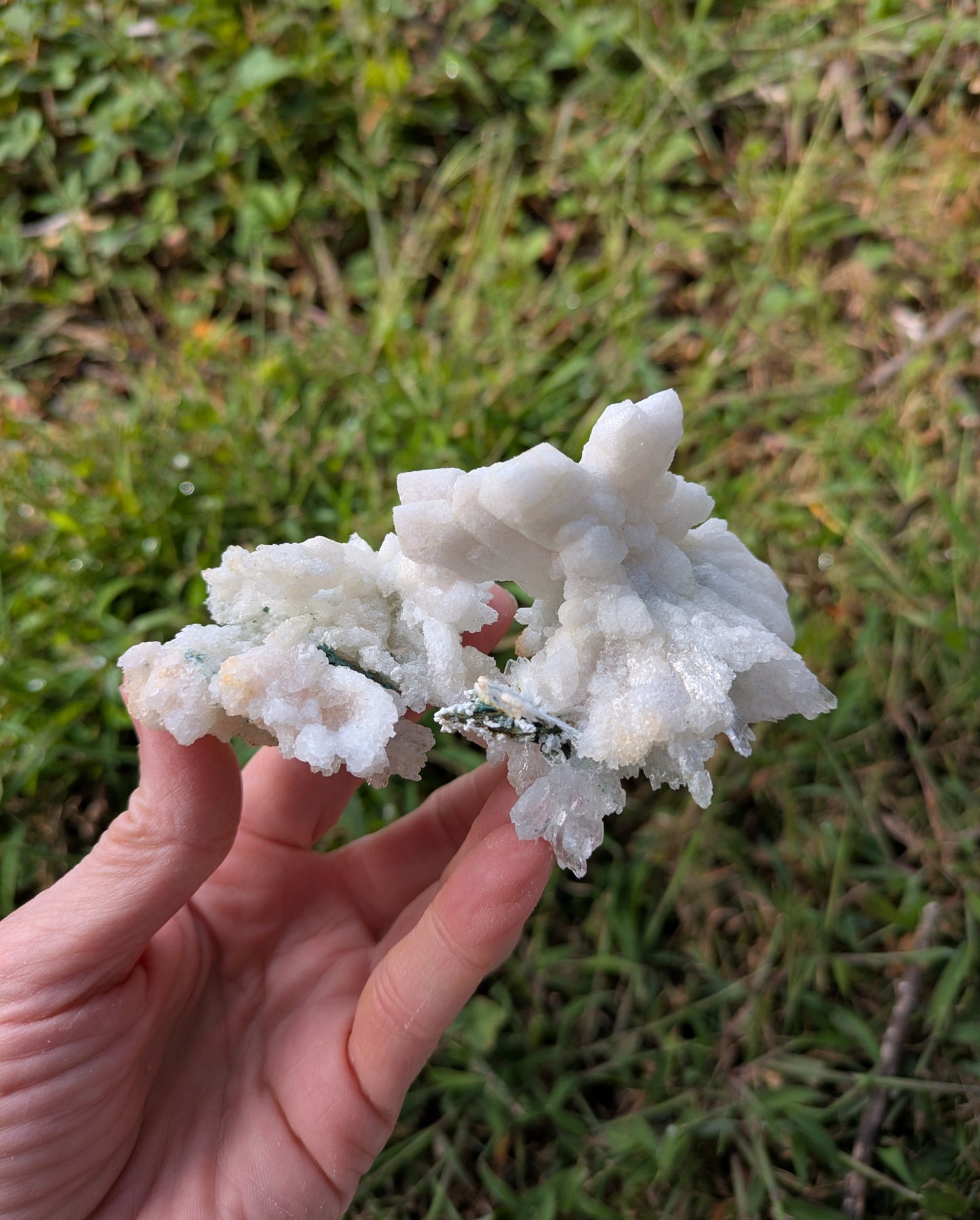 Amethyst Flower Quartz and Calcite from Rio Grande do Sul, Brazil