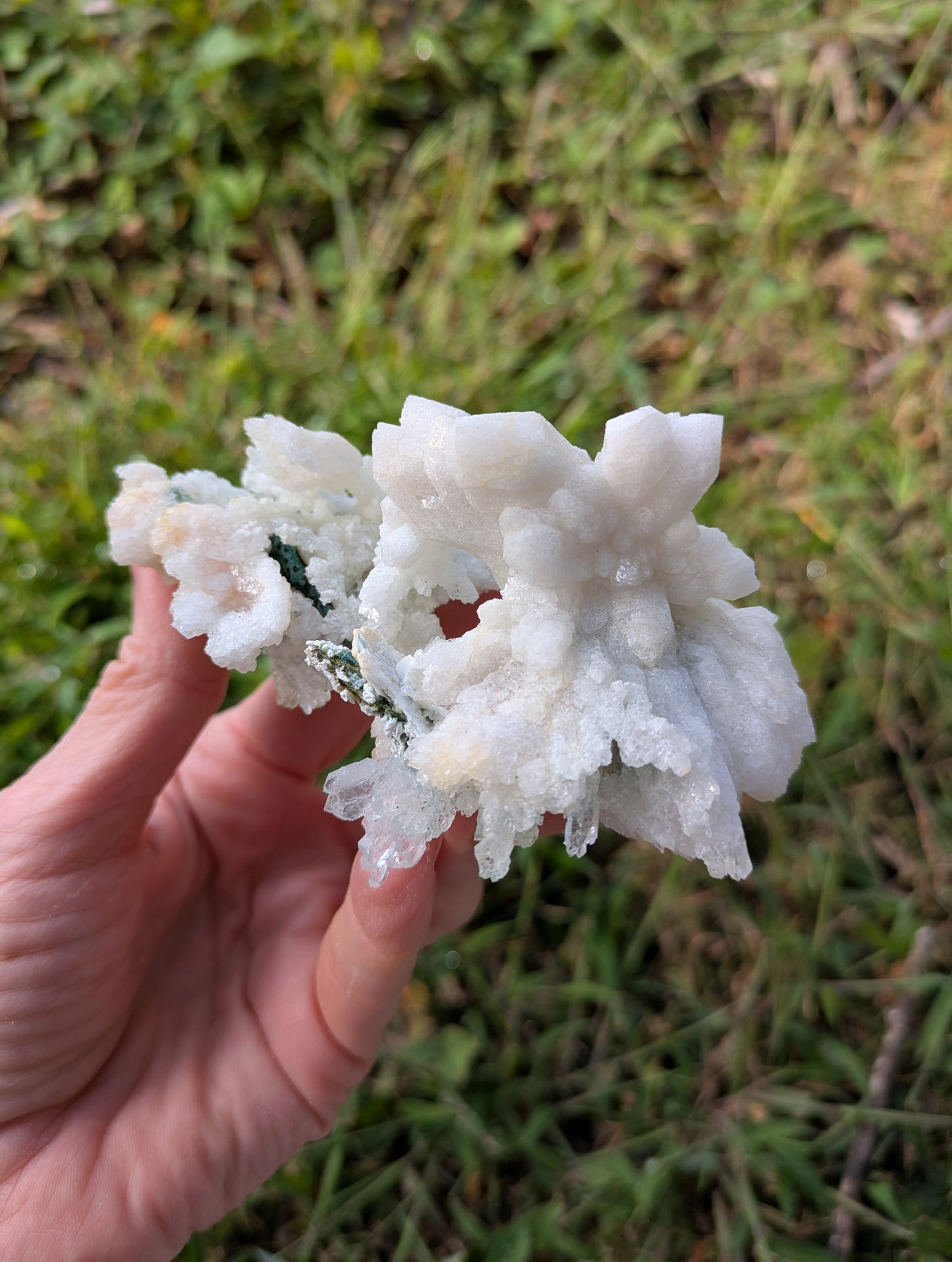Amethyst Flower Quartz and Calcite from Rio Grande do Sul, Brazil