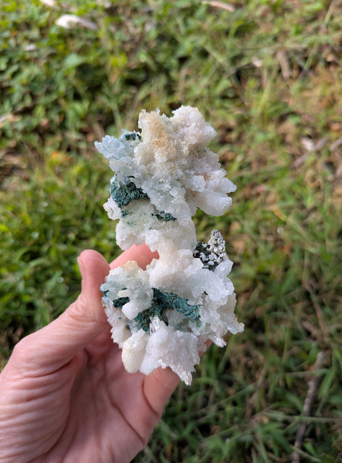 Amethyst Flower Quartz and Calcite from Rio Grande do Sul, Brazil