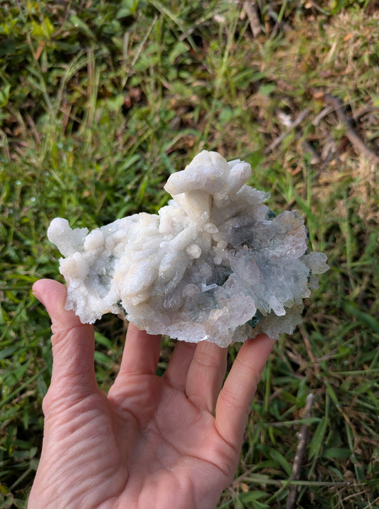 Amethyst Flower Quartz and Calcite from Rio Grande do Sul, Brazil