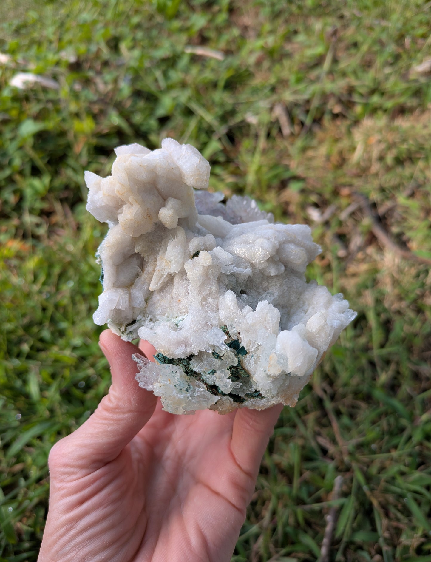 Amethyst Flower Quartz and Calcite from Rio Grande do Sul, Brazil