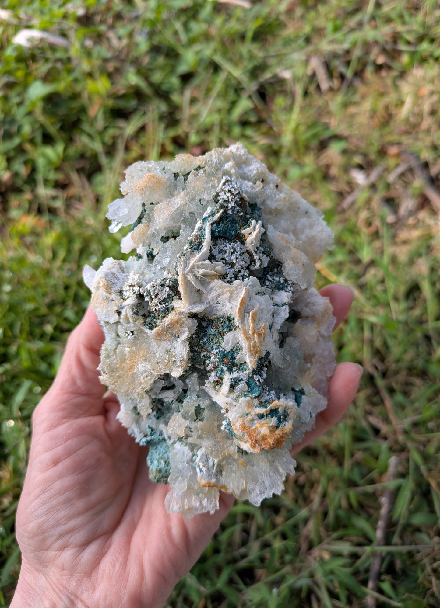 Amethyst Flower Quartz and Calcite from Rio Grande do Sul, Brazil