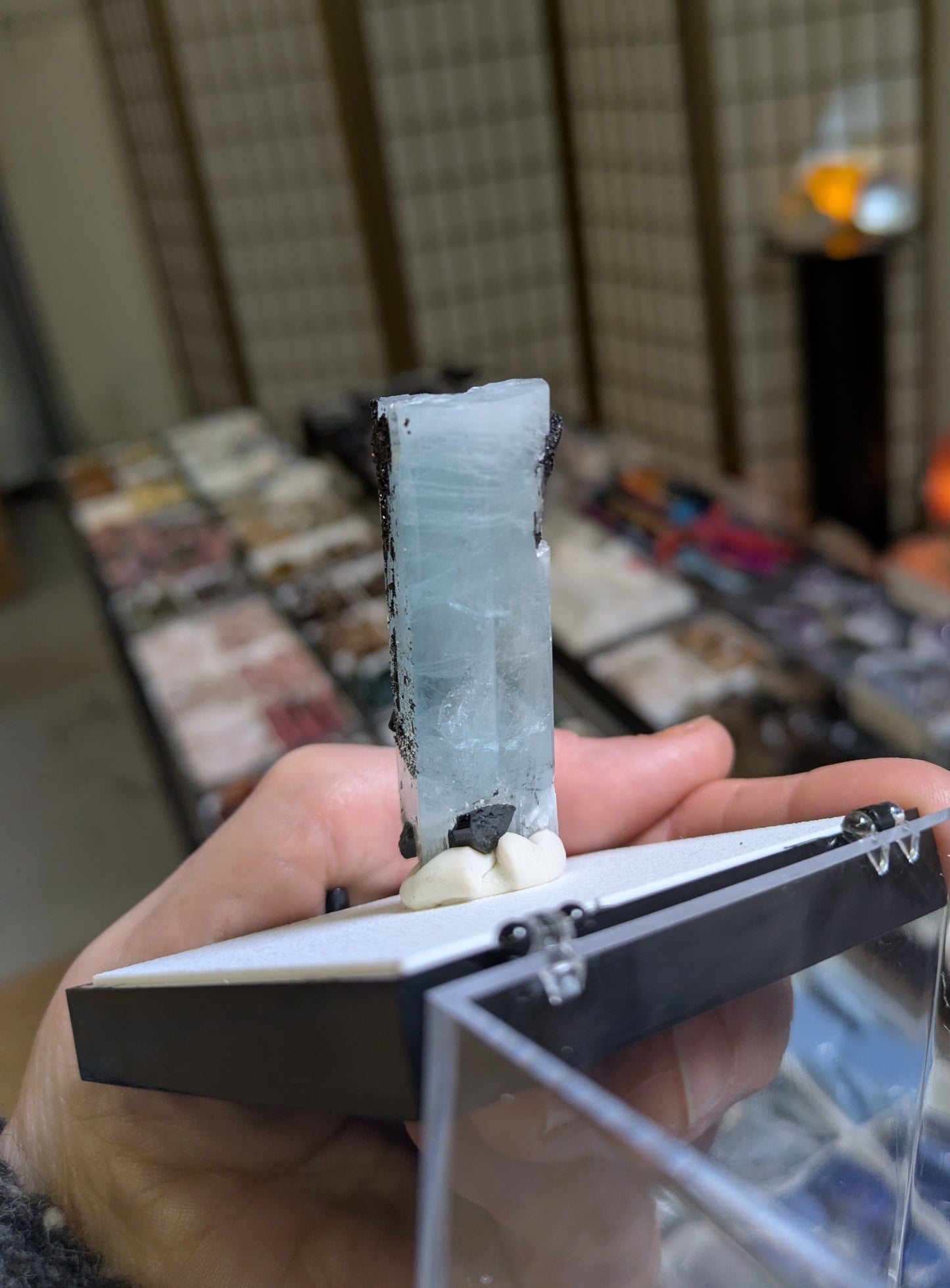 Aquamarine with Black Tourmaline from Pakistan
