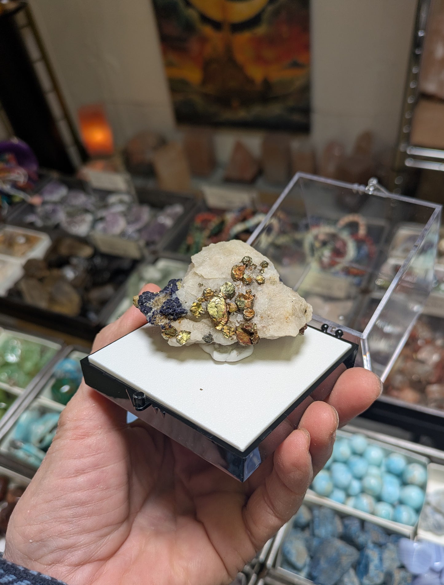 Lazulite, Iridescent Pyrite and Quartz from Afghanistan