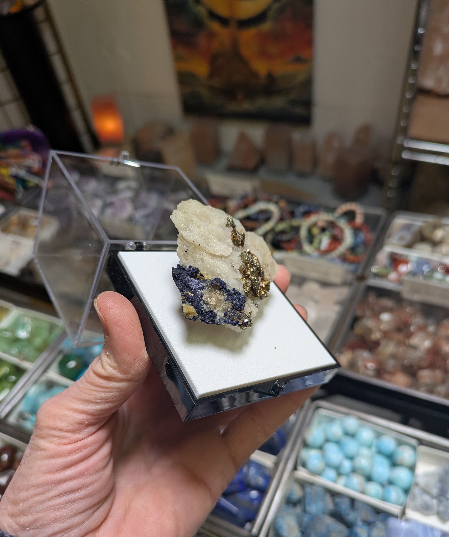 Lazulite, Iridescent Pyrite and Quartz from Afghanistan