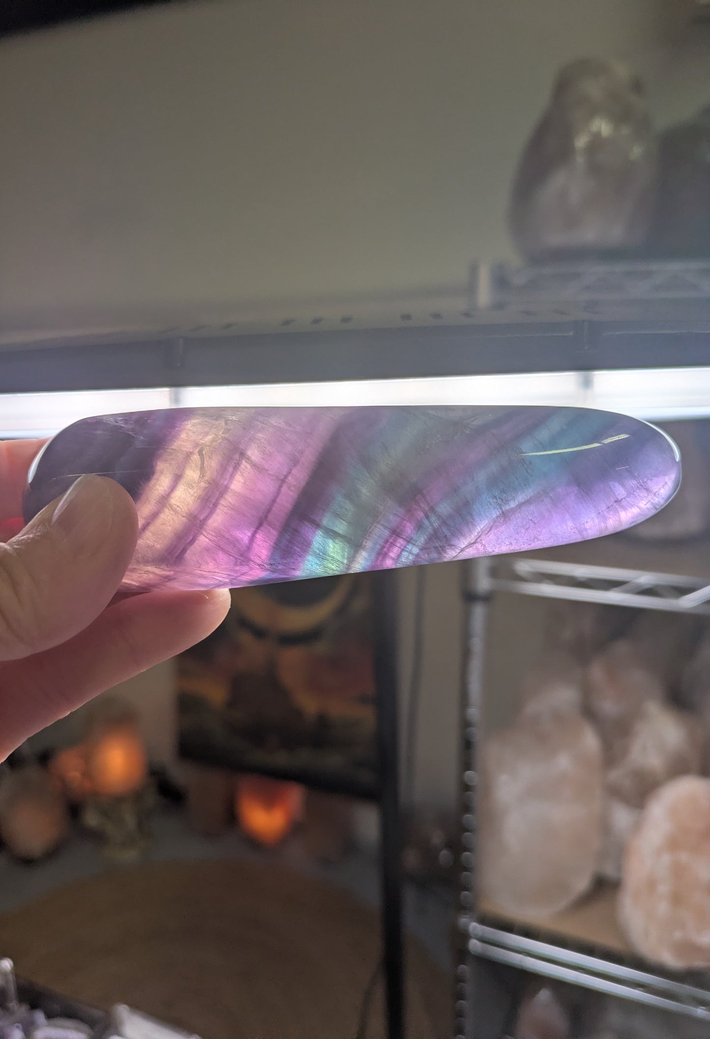 Rainbow Fluorite Wand from China