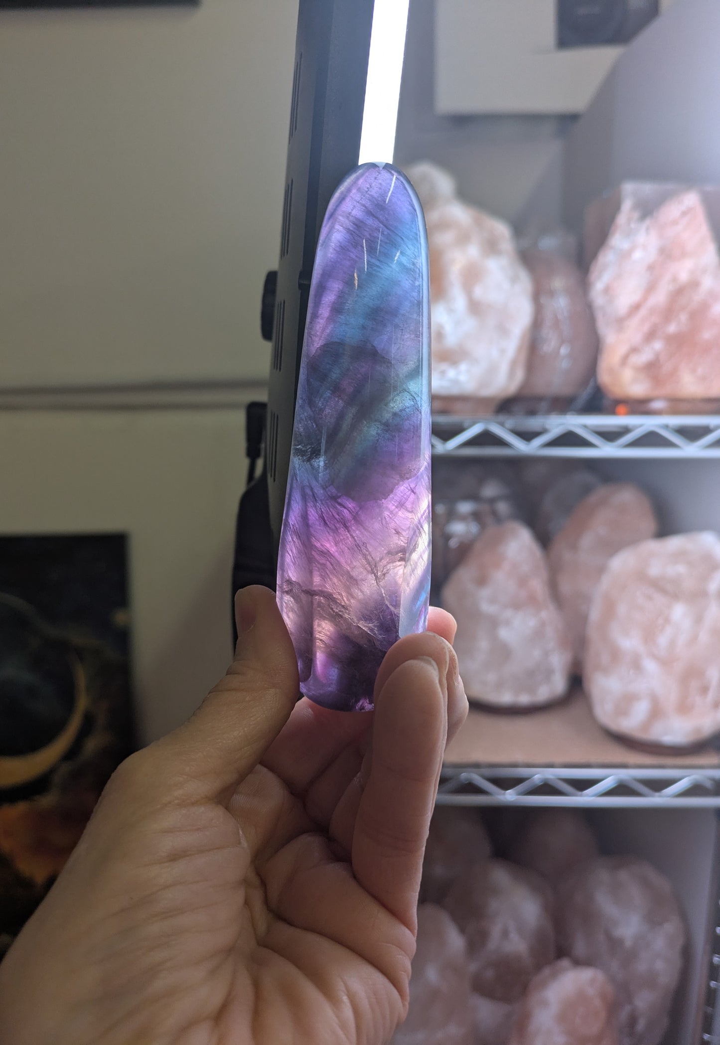 Rainbow Fluorite Wand from China