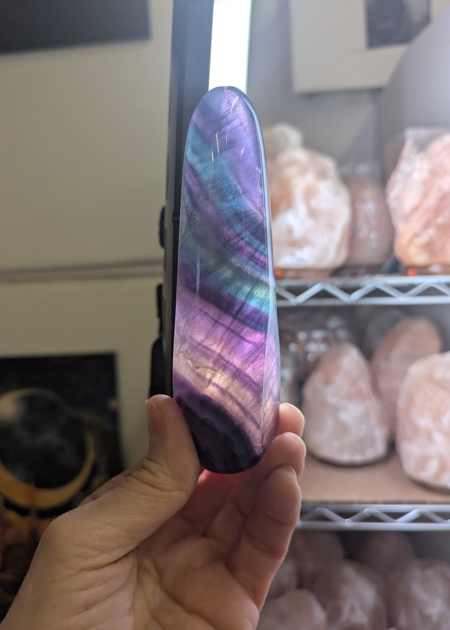 Rainbow Fluorite Wand from China