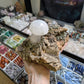 Calcite Mushroom and Quartz Orb Light Base Illuminated Lamp