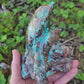 Chrysocolla and Red Hematite Dolphin Carving from Peru