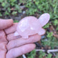 Rose Quartz Turtle Carved India (S-2)