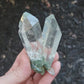 Himalayan Cathedral Quartz Twin with Clinochlore Phantom from Himachal Pradesh, India