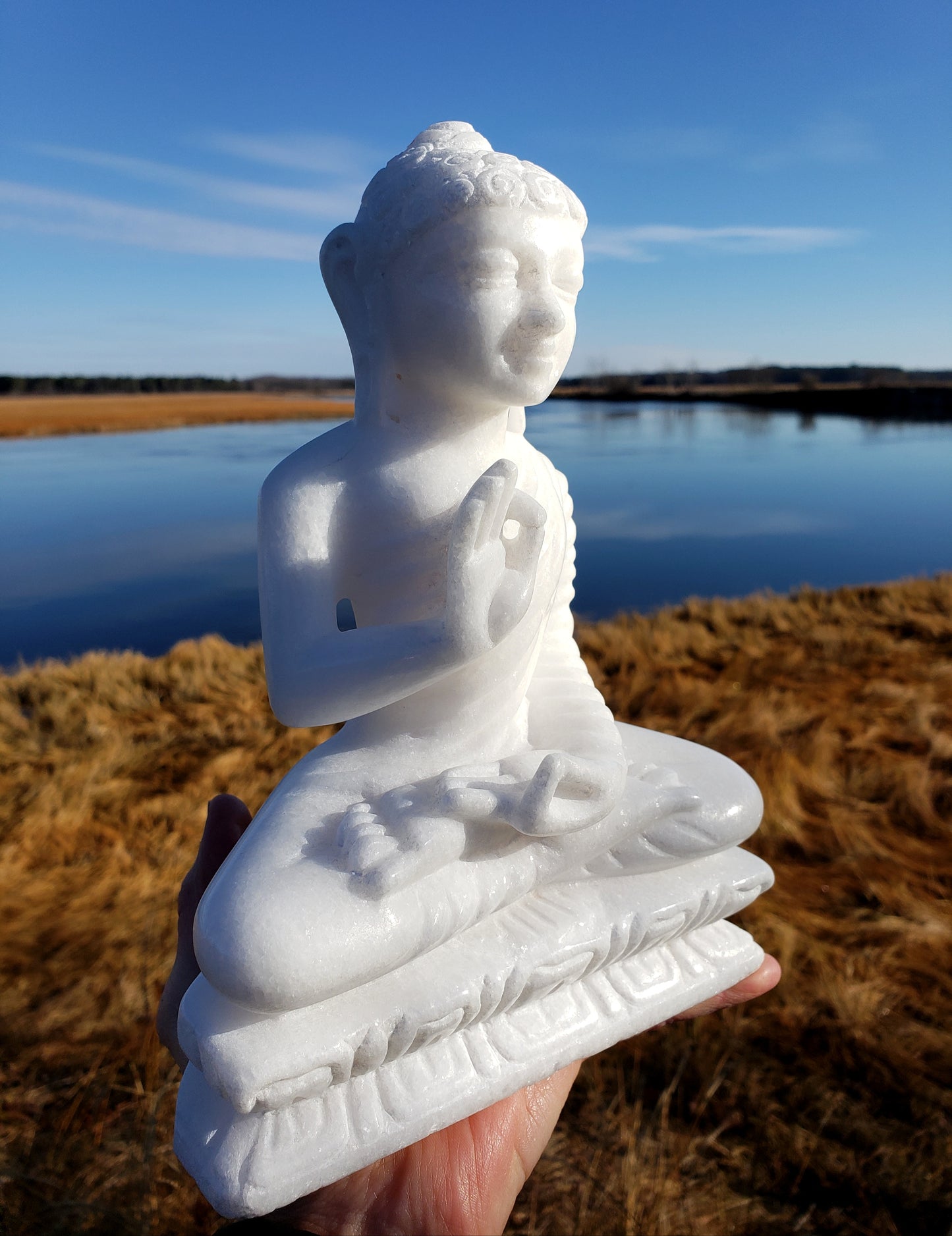 Marble Sitting Buddha from India