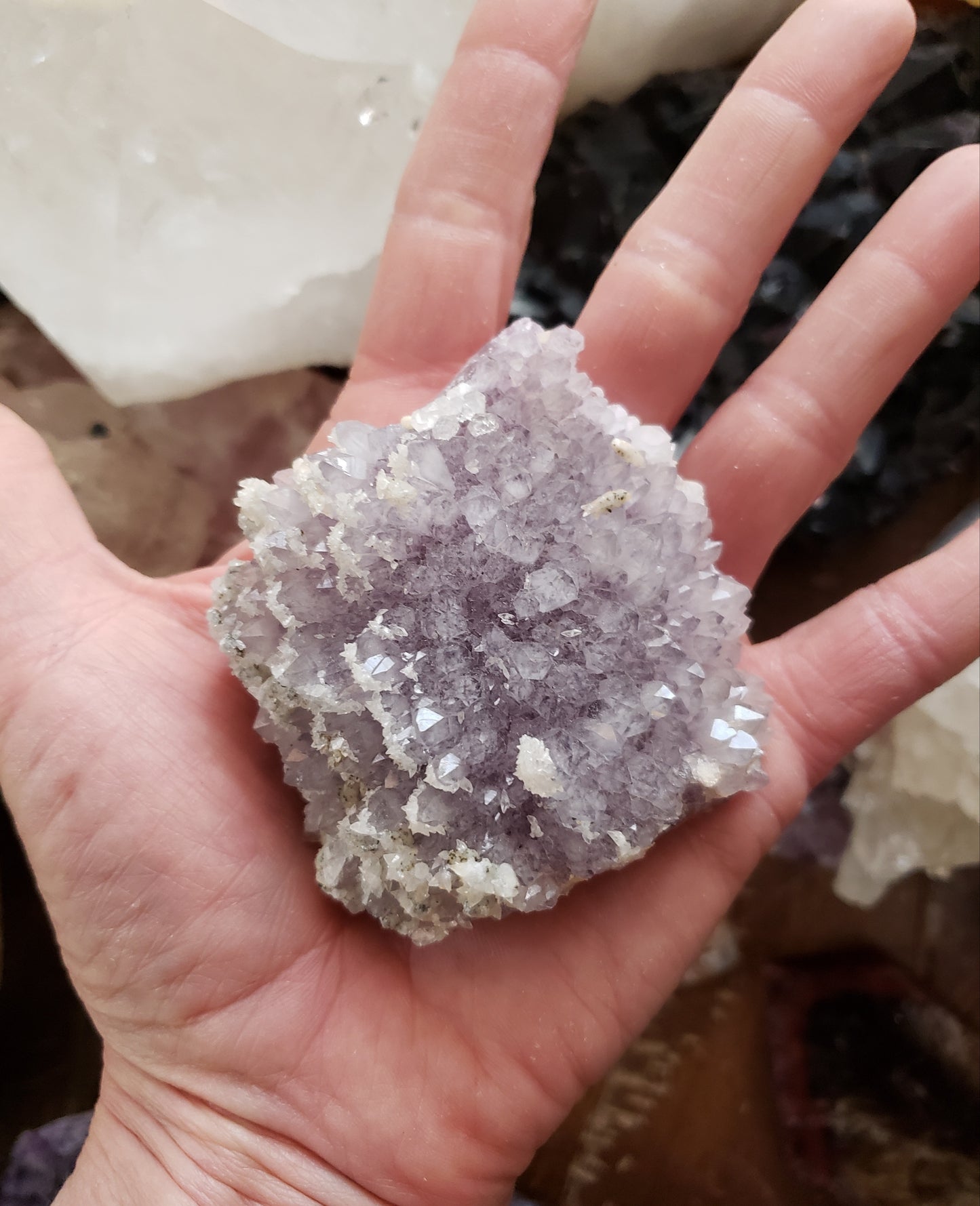 Amethyst with Calcite from Guanajuato Mexico