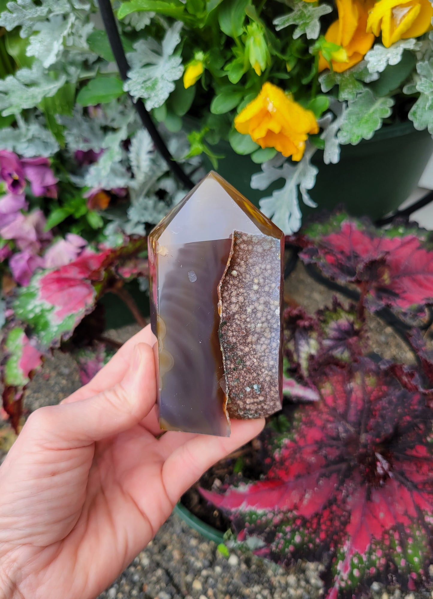 Agate Drusy Tower from Brazil