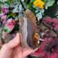 Agate Drusy Polished Tower from Brazil (W 2 1/4 X D 1 5/8 X H 4 1/8 inches)