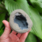 Black Chalcedony Cut Base Geode from India