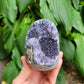 Amethyst Cut Base from Uruguay, Partially Polished (W 2 1/2 X D 3 X 3 inches)