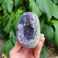 Amethyst Cut Base from Uruguay, Partially Polished (W 2 1/2 X D 3 X 3 inches)