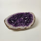 Grape Amethyst on Custom Stand from Uruguay, Partially Polished (11 1/2 inches with stand)