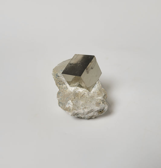 Pyrite Cube on Matrix from Spain