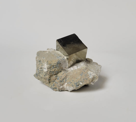 Pyrite Cube on Matrix from Spain