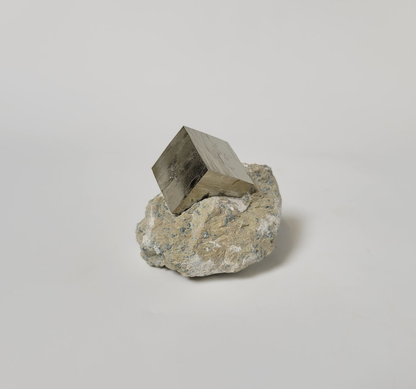 Pyrite Specimen on Matrix from Spain (2 1/4 X 1 5/8 X H 2 inches)