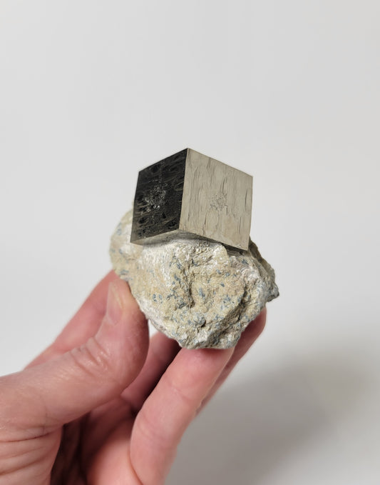 Pyrite Cube on Matrix from Spain