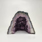 Amethyst Cathedral from Brazil, Cut and Partially Polished Geode (W 5 5/8 X D 4 X H 4 1/2 inches)