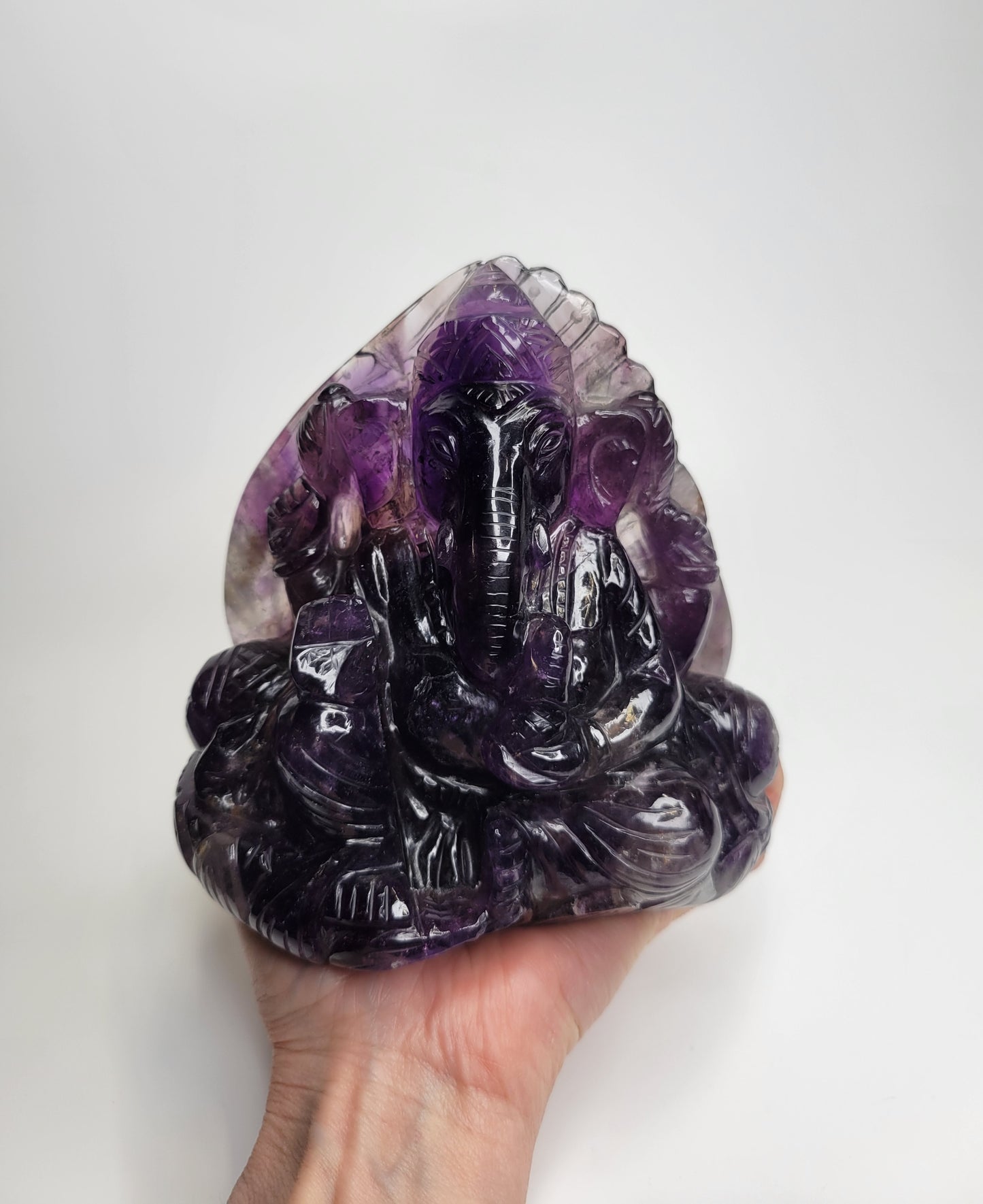 Smokey Amethyst Ganesh from India