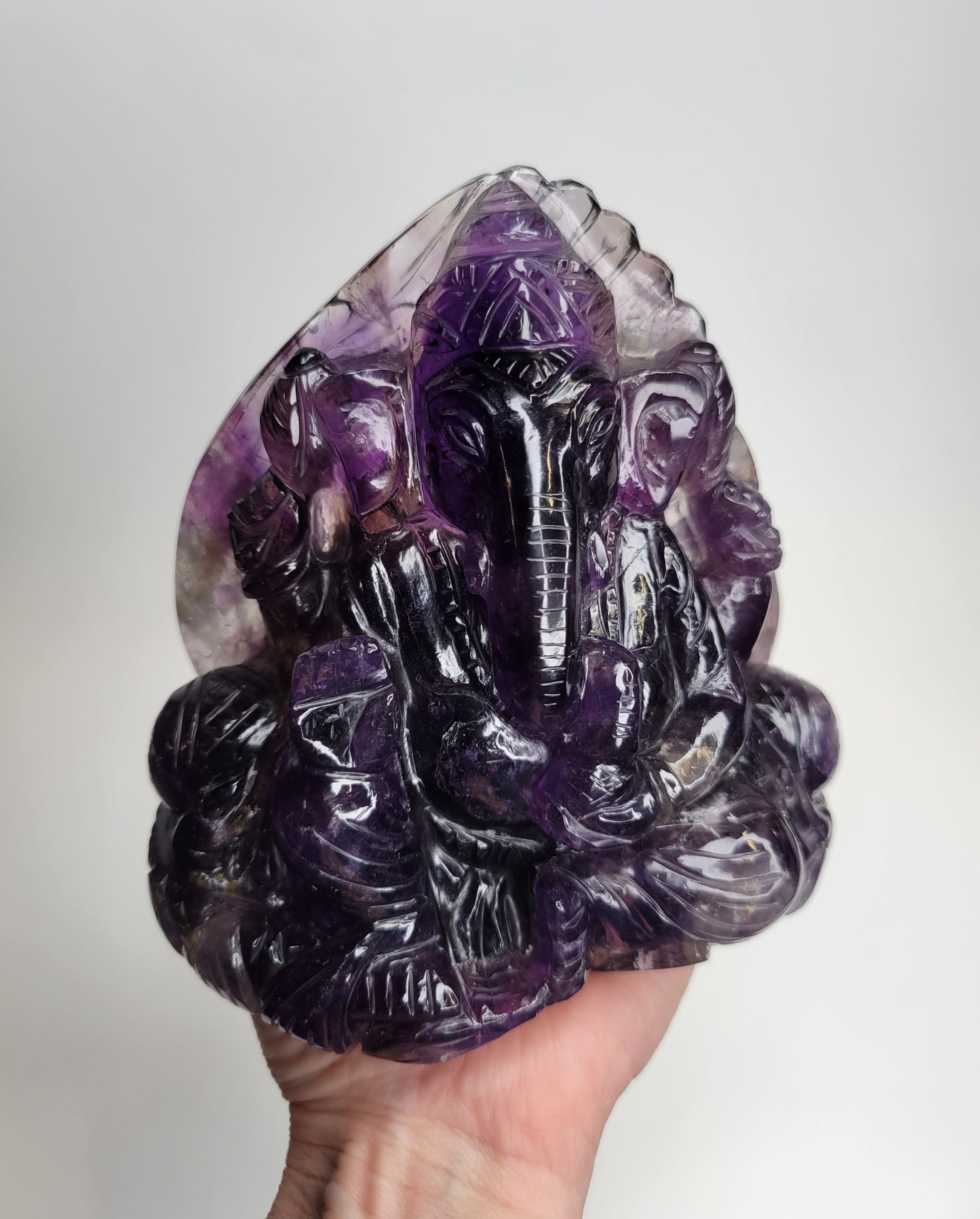 Smokey Amethyst Ganesh from India