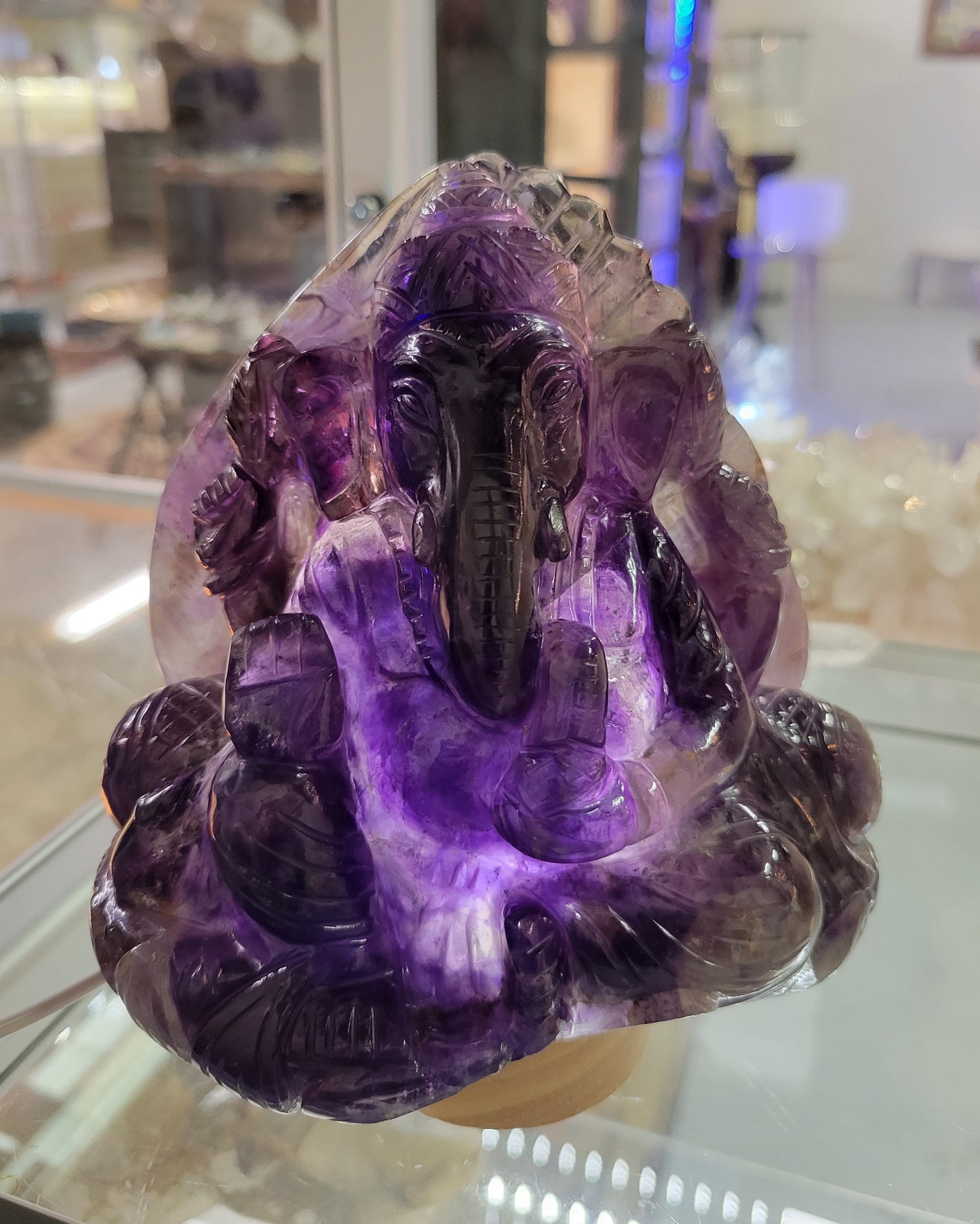 Smokey Amethyst Ganesh from India