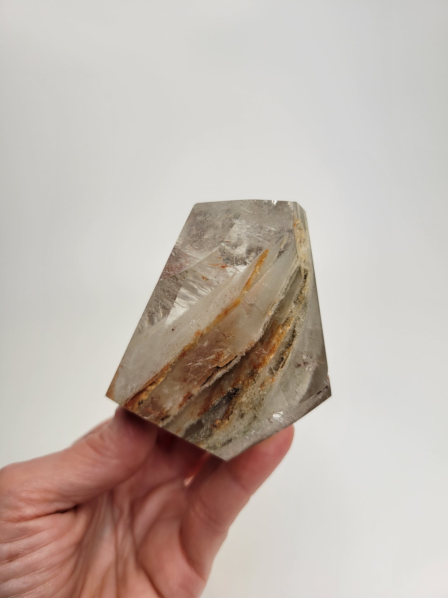 Included Quartz Polished Free Form from Brazil (3 X 2 1/2 X 2 inches)